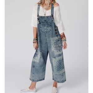 Easel Paisley Overalls